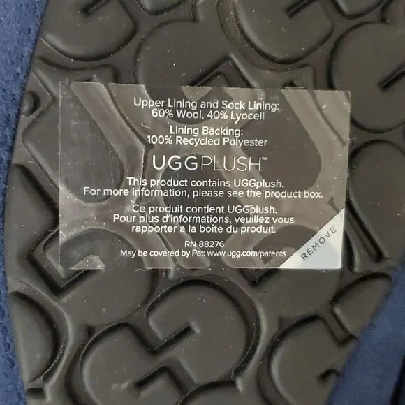 UGG Ascot Slipper Deep Ocean Suede Wool Comfort Loafer Men's US 8/ EU 41 NIB